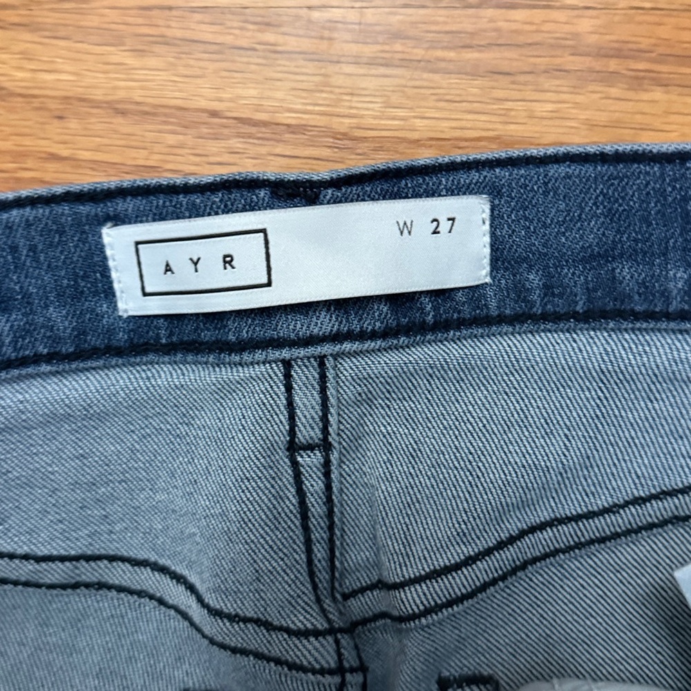 AYR Women's Straight Leg Jeans in Medium Blue - Picture 3 of 7